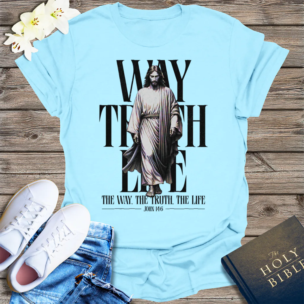 Walk With Grace T-Shirt - Light Blue