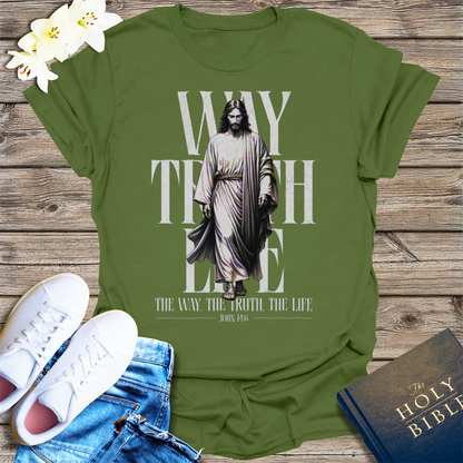 Walk With Grace T-Shirt - Military Green