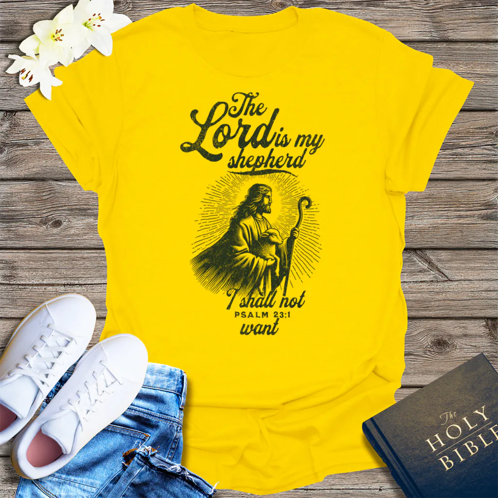 The Lord Is My Shepherd T-Shirt - Daisy