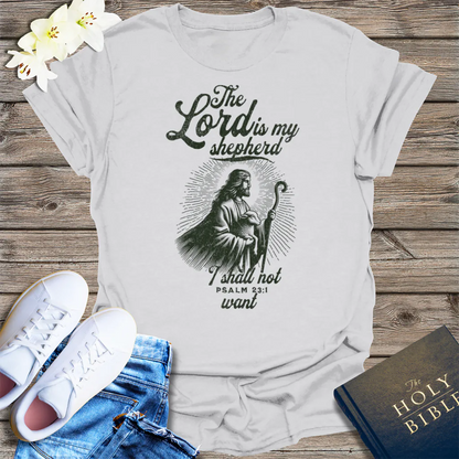 The Lord Is My Shepherd T-Shirt - Ice Grey