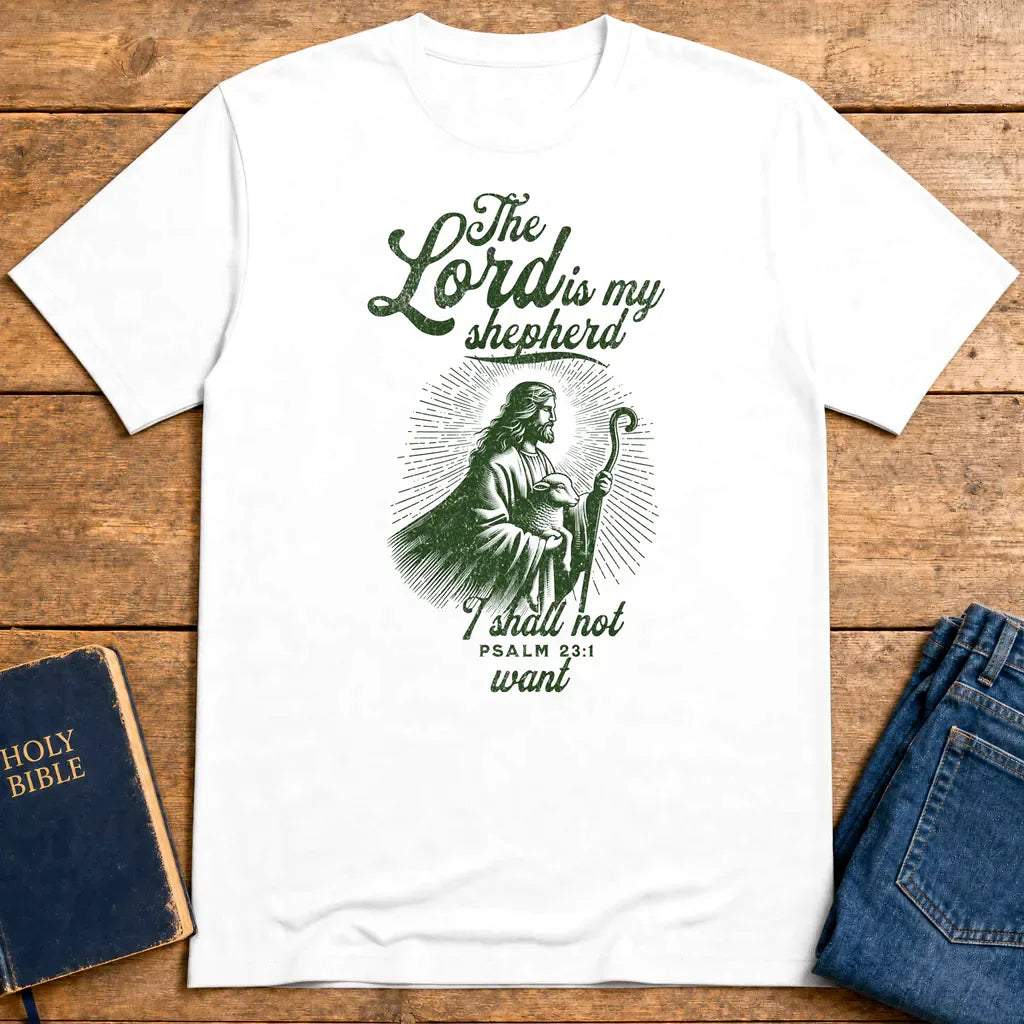 The Lord Is My Shepherd T-Shirt - White