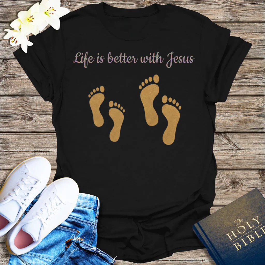 Life Is Better with Jesus T-Shirt - Black