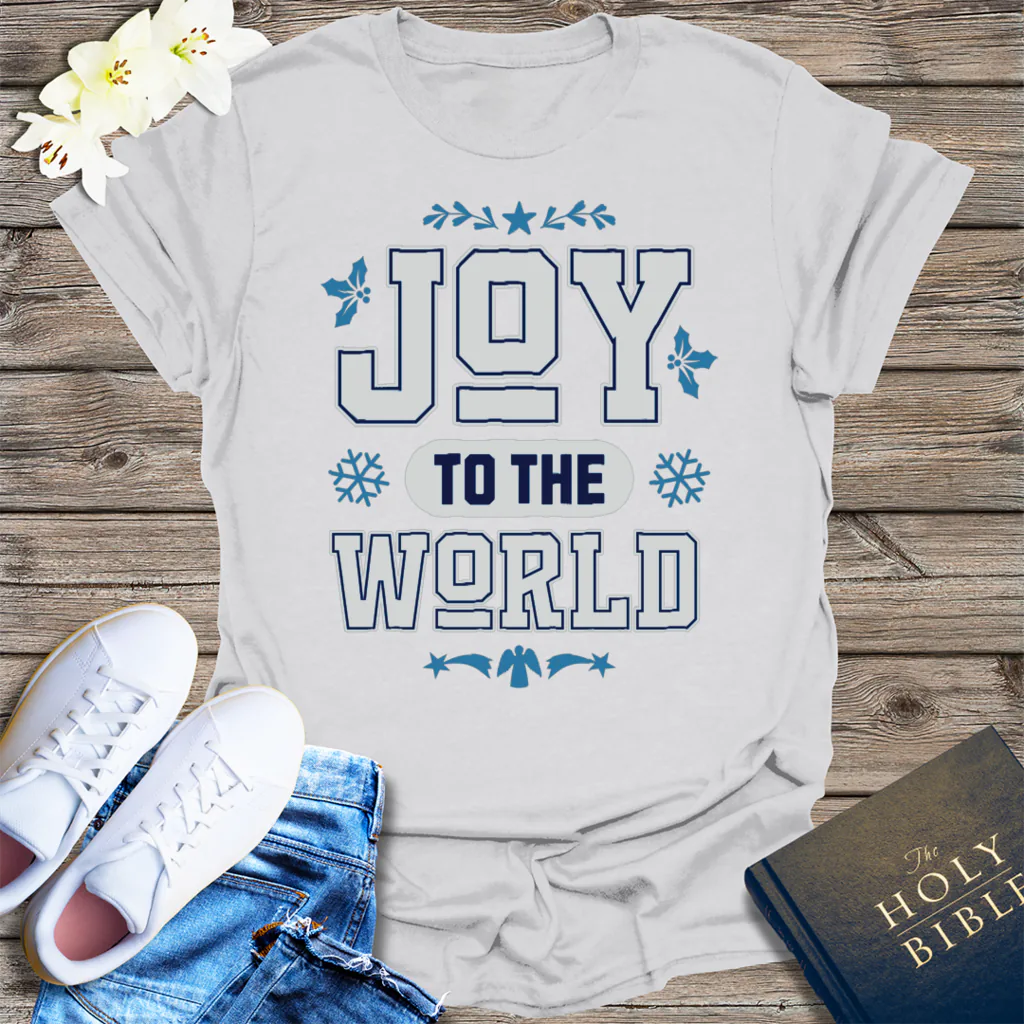 Joy to the World T-Shirt - Ice Grey