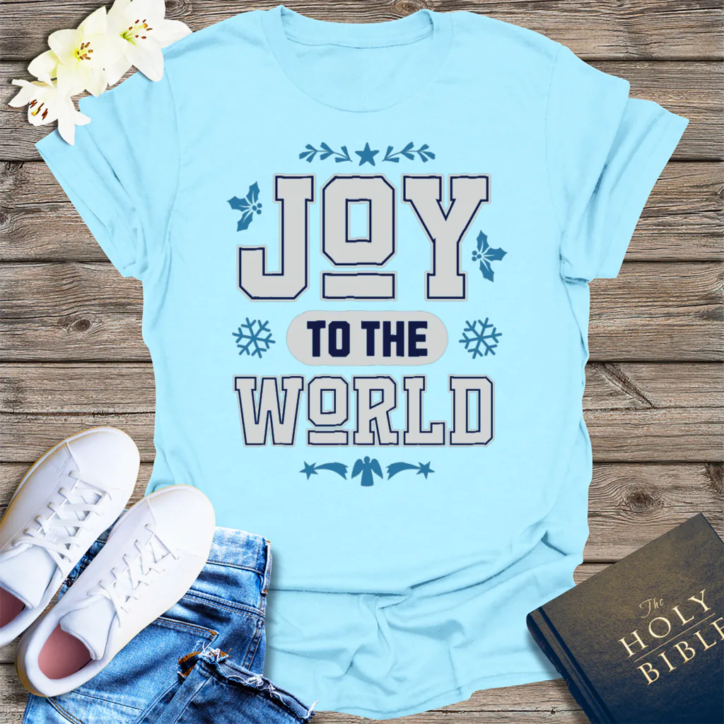 Joy to the World T-Shirt - Light Blue