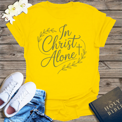 In Christ Alone T-Shirt - Daisy