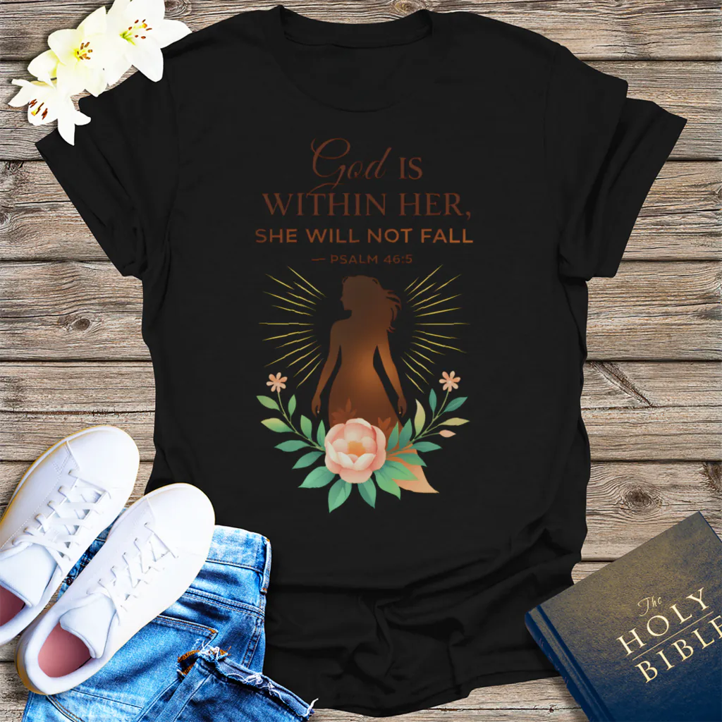 God Is Within Her T-Shirt - Black
