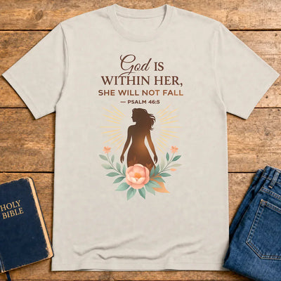 God Is Within Her T-Shirt - Ice Grey