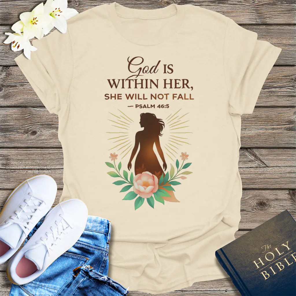 God Is Within Her T-Shirt - Natural