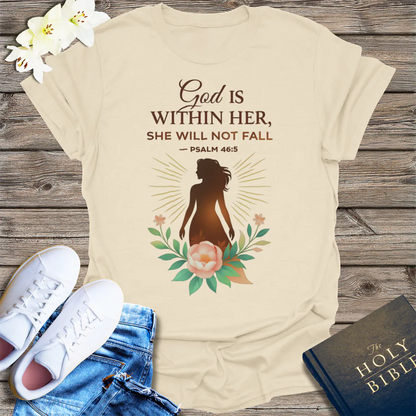 God Is Within Her T-Shirt - Natural