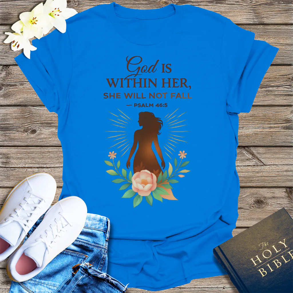 God Is Within Her T-Shirt - Royal