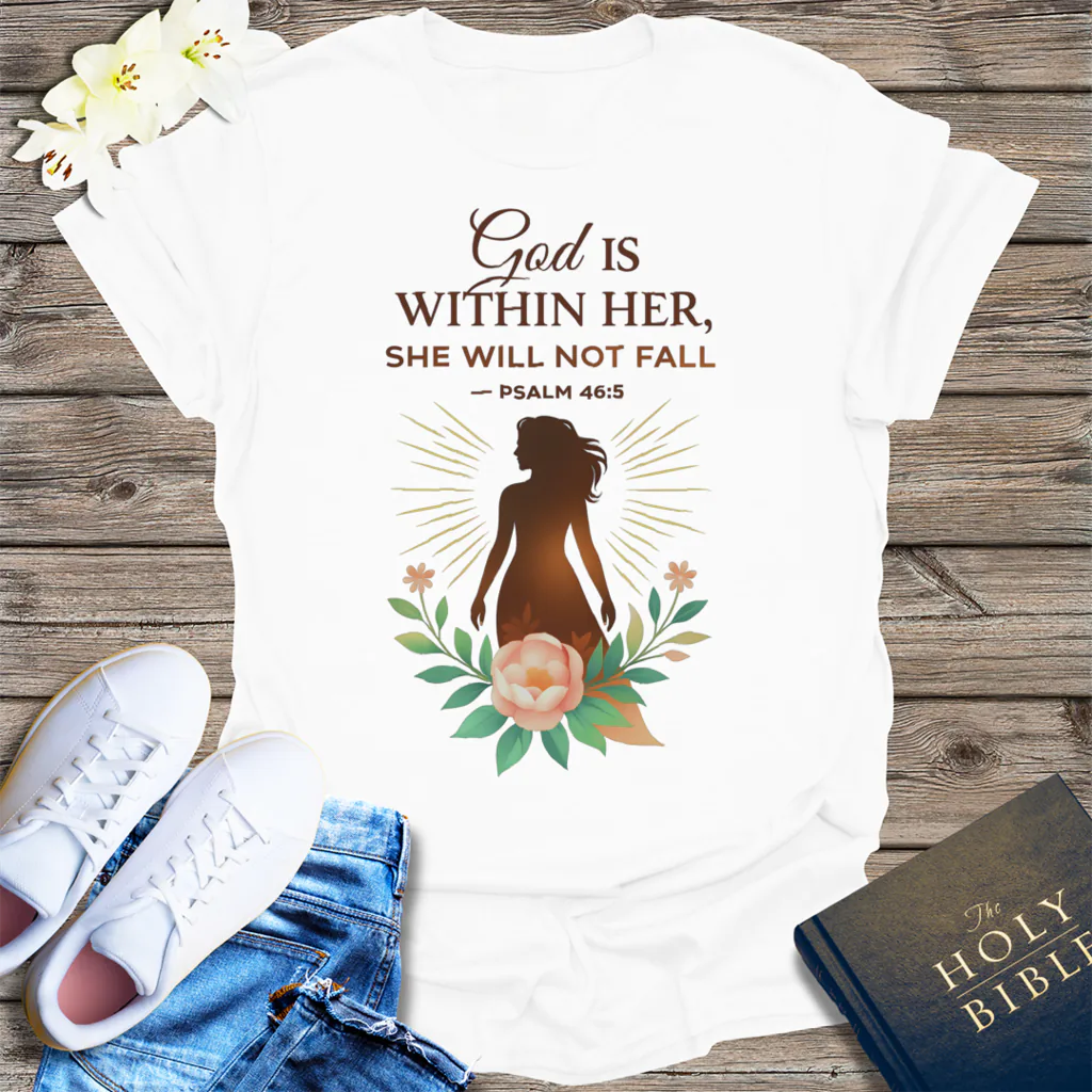 God Is Within Her T-Shirt - White