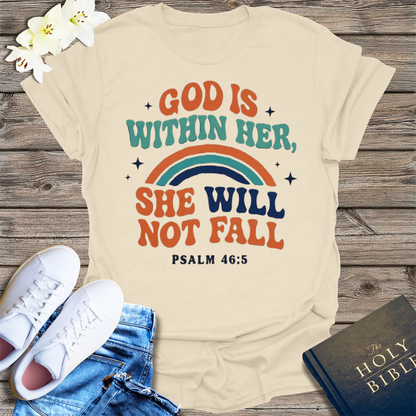 She Will Not Fall T-Shirt - Natural