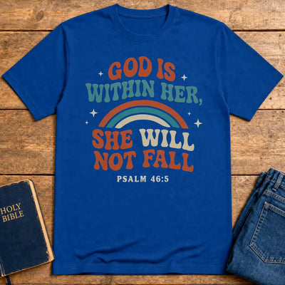 She Will Not Fall T-Shirt - Royal