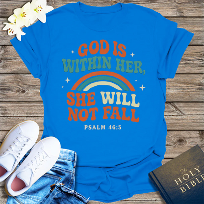 She Will Not Fall T-Shirt - Royal