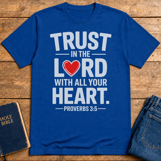 Trust in the Lord Heart T-Shirt - Royal