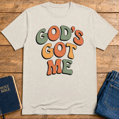 God's Got Me T-Shirt - Ice Grey