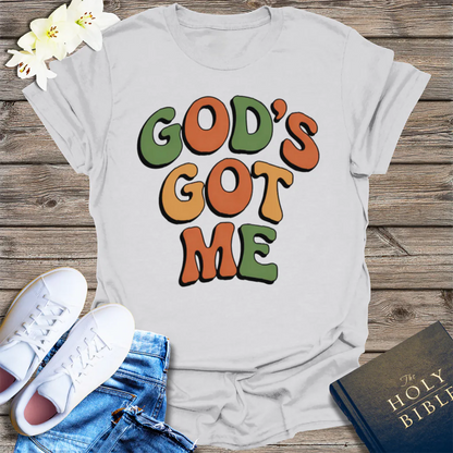 God's Got Me T-Shirt - Ice Grey