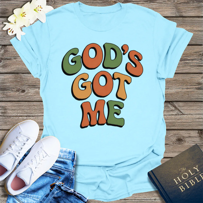 God's Got Me T-Shirt - Light Blue