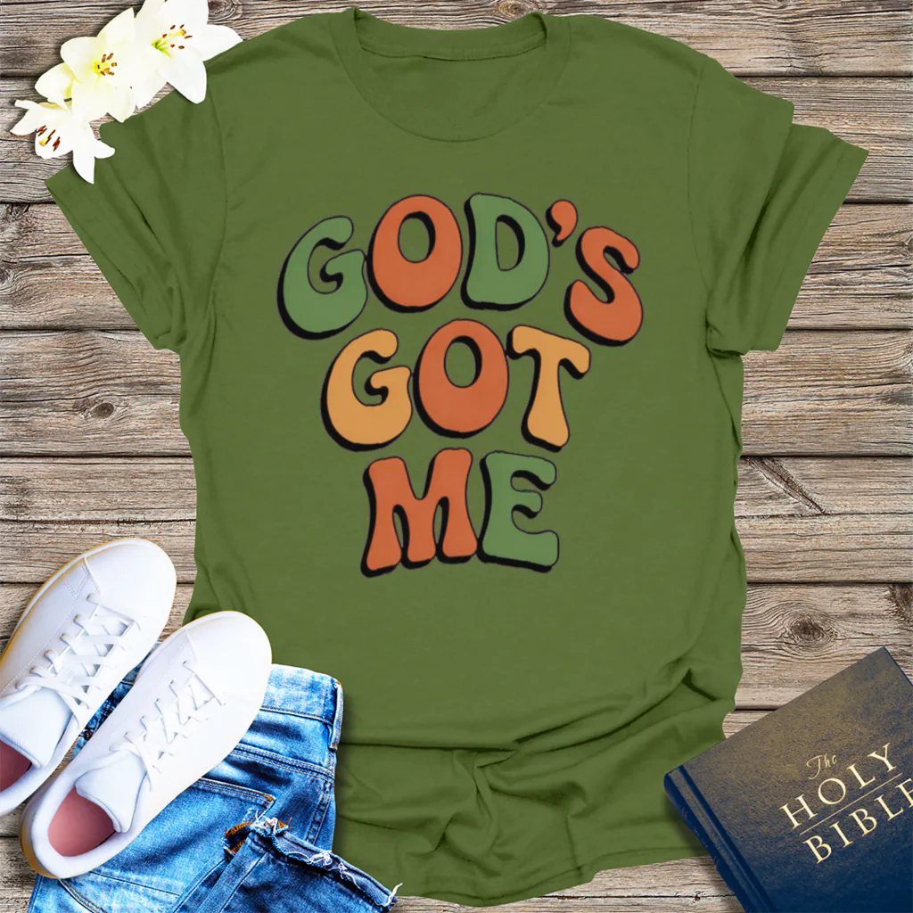 God's Got Me T-Shirt - Military Green