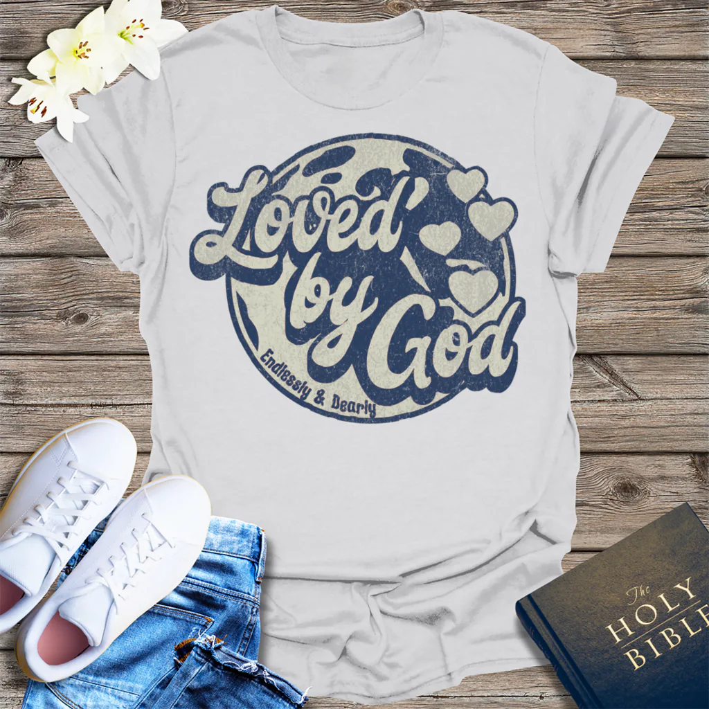 Loved by God T-Shirt - Ice Grey