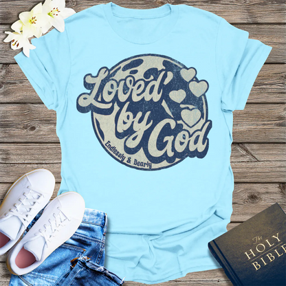 Loved by God T-Shirt - Light Blue
