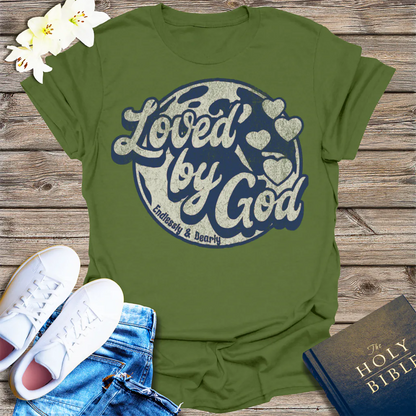 Loved by God T-Shirt - Military Green
