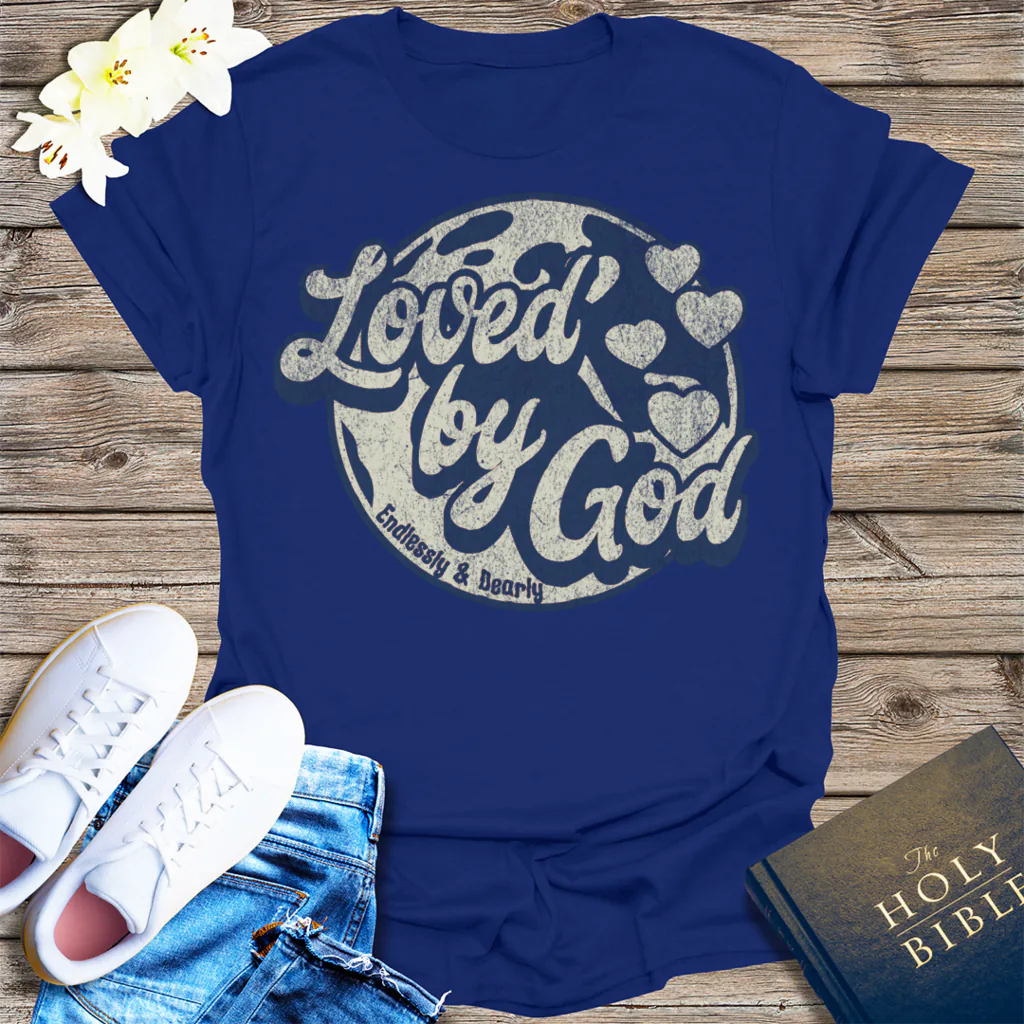 Loved by God T-Shirt - Navy