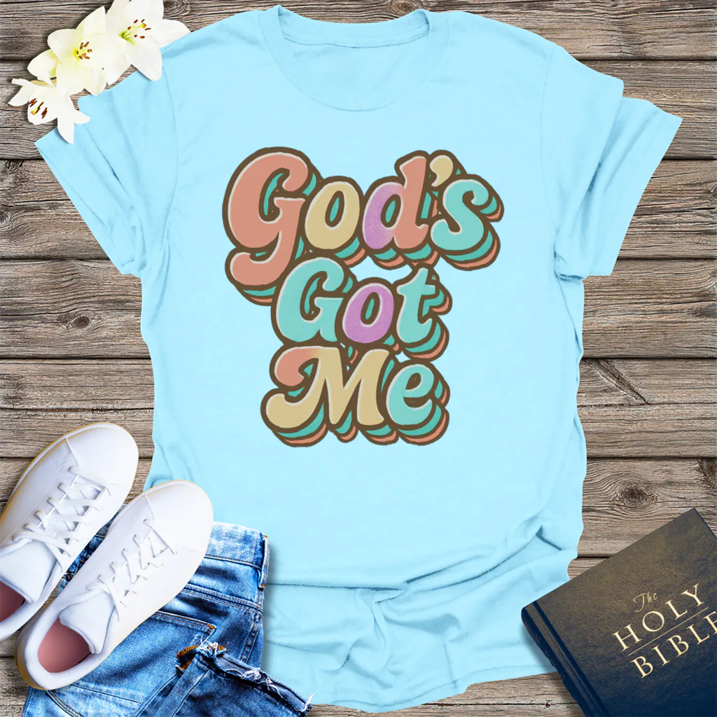 God's Got Me T-Shirt - Light Blue