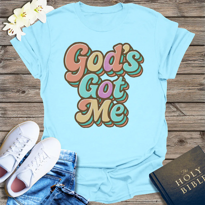 God's Got Me T-Shirt - Light Blue
