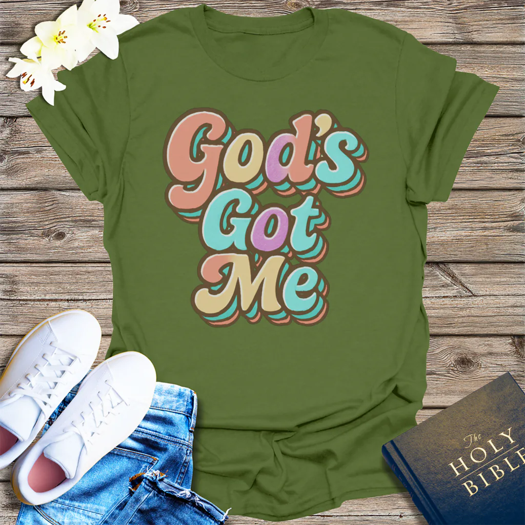 God's Got Me T-Shirt - Military Green
