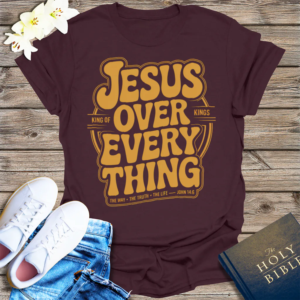 Jesus Over Everything T-Shirt - Dark Chocolate