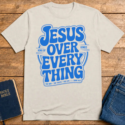 Jesus Over Everything T-Shirt - Ice Grey