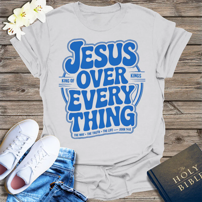 Jesus Over Everything T-Shirt - Ice Grey