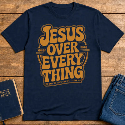 Jesus Over Everything T-Shirt - Navy