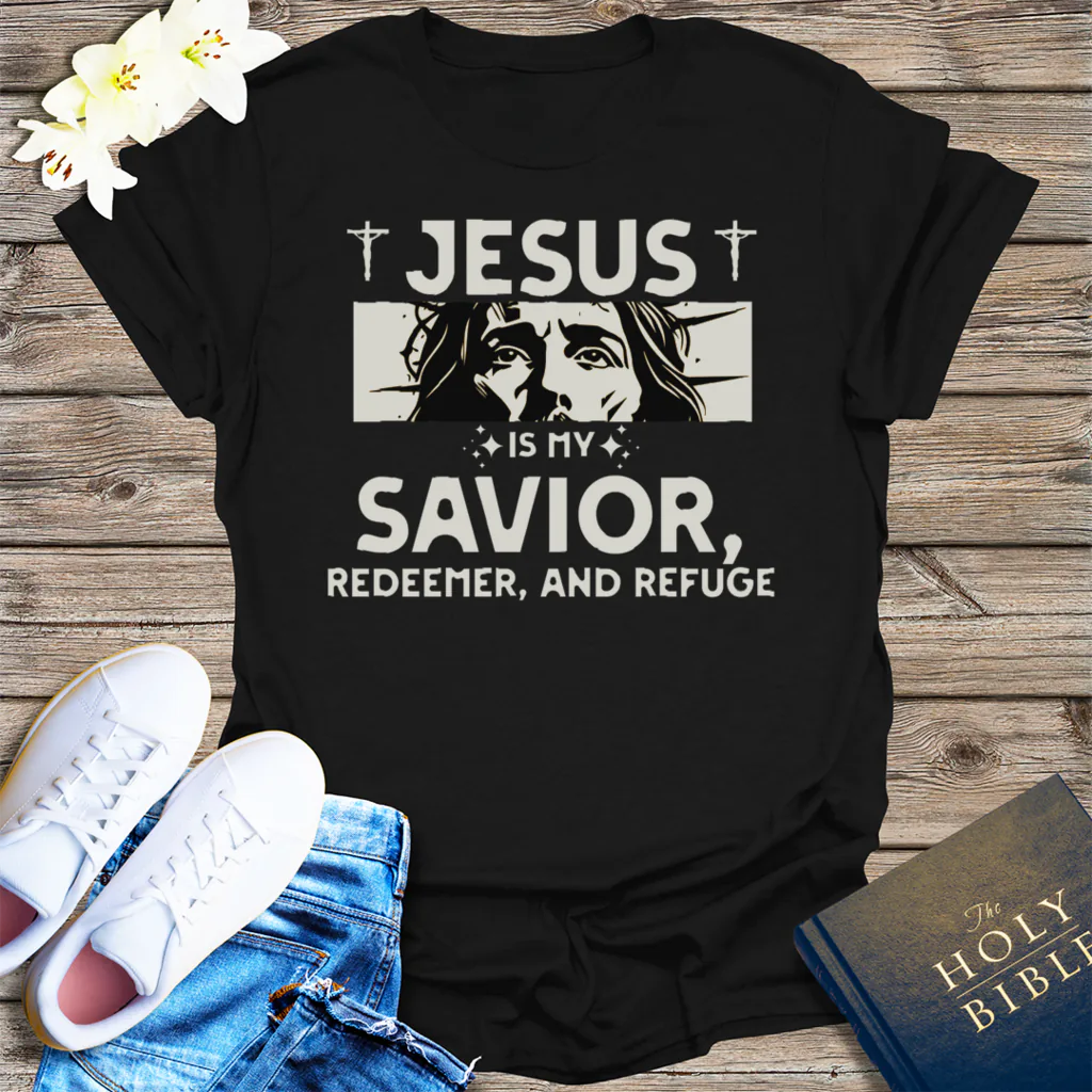 Jesus Is My Savior T-Shirt - Black