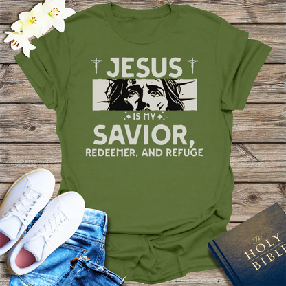 Jesus Is My Savior T-Shirt - Military Green
