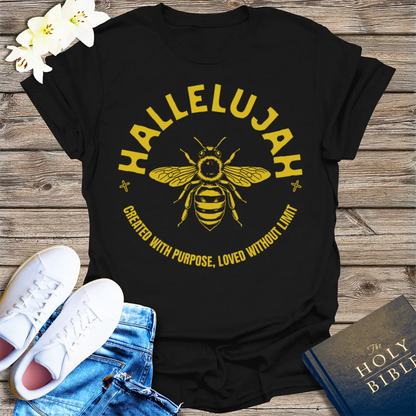 Hallelujah Bee Purpose T-Shirt - Black