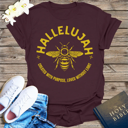 Hallelujah Bee Purpose T-Shirt - Dark Chocolate