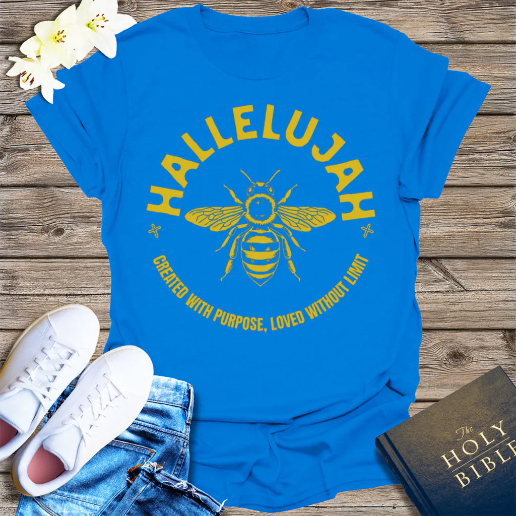 Hallelujah Bee Purpose T-Shirt - Royal