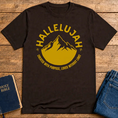 Hallelujah Mountain T-Shirt - Dark Chocolate
