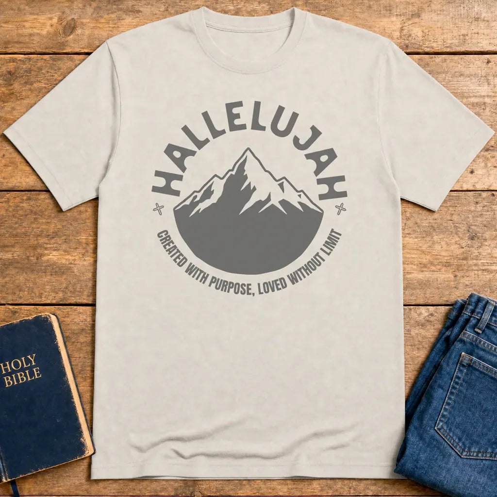 Hallelujah Mountain T-Shirt - Ice Grey