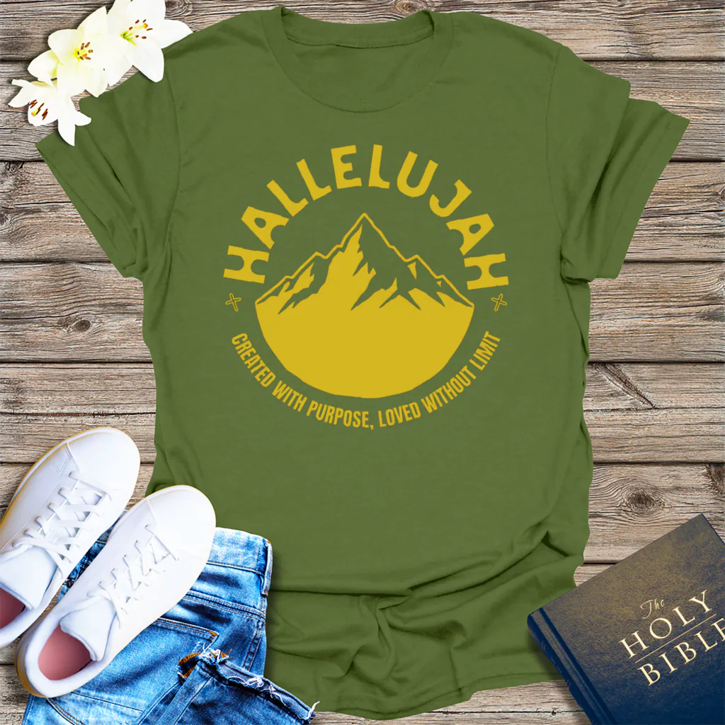 Hallelujah Mountain T-Shirt - Military Green