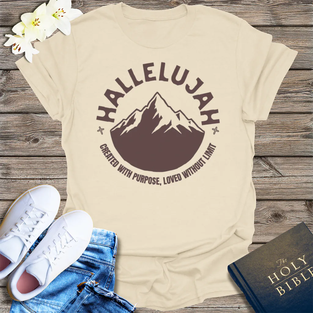 Hallelujah Mountain T-Shirt - Natural