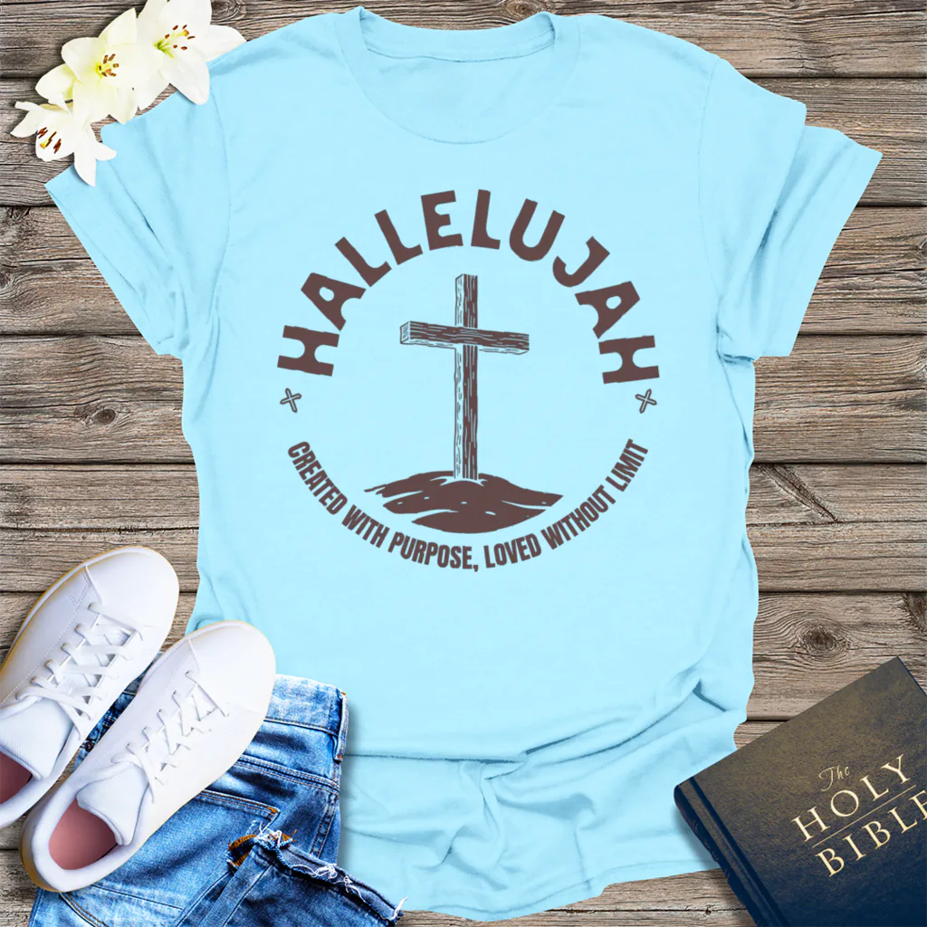 Hallelujah Purpose T-Shirt - Light Blue
