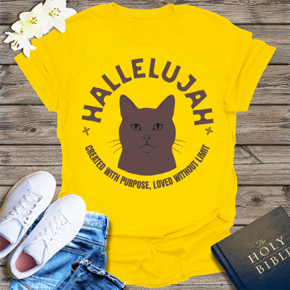 Hallelujah Cat T-Shirt - Daisy