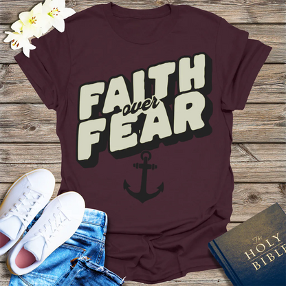 Faith Over Fear T-Shirt - Dark Chocolate