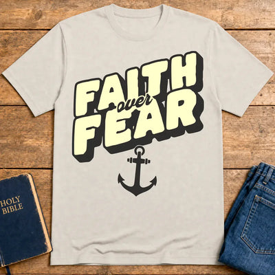 Faith Over Fear T-Shirt - Ice Grey