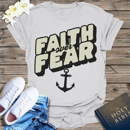 Faith Over Fear T-Shirt - Ice Grey