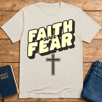 Faith Over Fear T-Shirt - Ice Grey