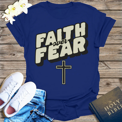 Faith Over Fear T-Shirt - Navy
